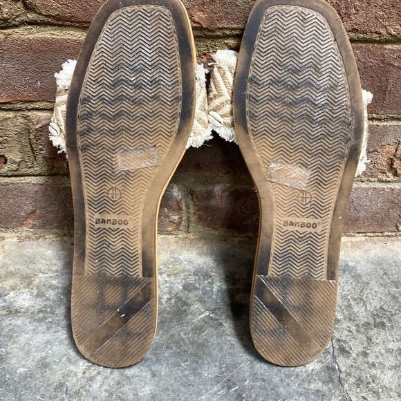 Bamboo Cream & Tan She’ll Slip On Sandal Size 11 - Picture 5 of 6